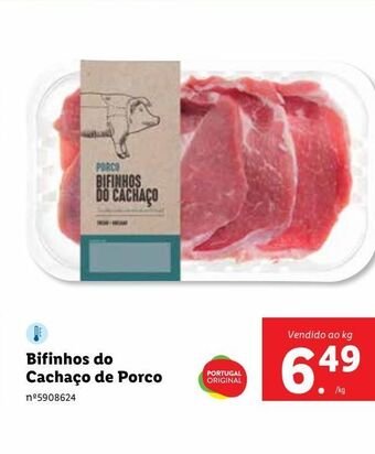 Lidl Bifinhos do cachaço de porco promoção