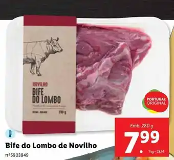 Lidl Bife de lombo de novilho promoção