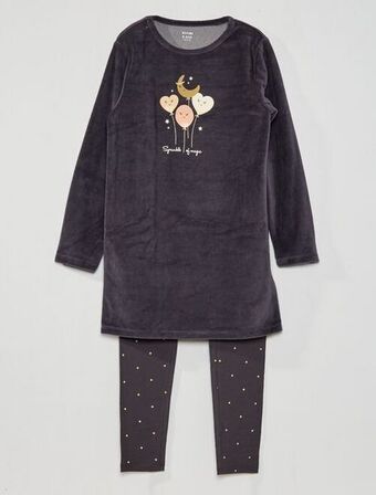 Kiabi Conjunto camisa de dormir + leggings promoção