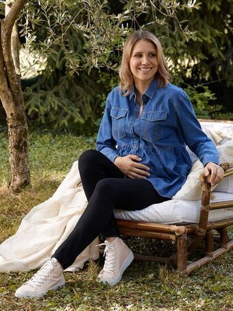 Prénatal Camisa de maternidade chambray - prénatal promoção