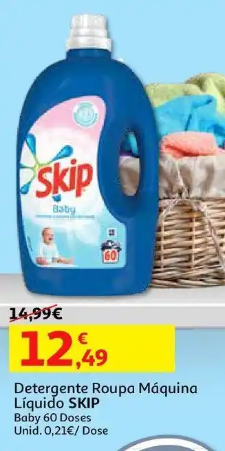 Auchan Det. roupa máq. líquido skip baby 60d promoção
