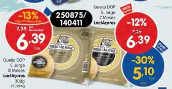 Minipreço Queijo DOP S.Jorge 12 Meses LactAcores 300g promoção