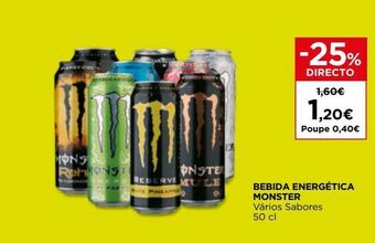 El Corte Inglés Bebida energética monster promoção