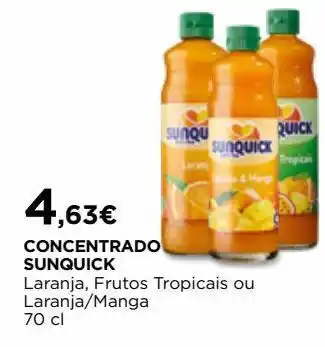 El Corte Inglés Suco de laranja sunquick promoção