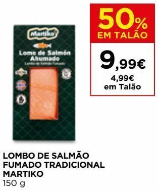 El Corte Inglés Lombo de salmão martiko promoção