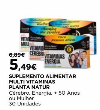 El Corte Inglés Suplementos nutricionais planta natur promoção