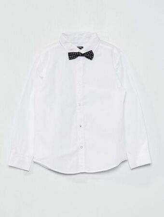 Kiabi Conjunto camisa de algodão + laço promoção