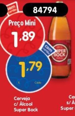 Minipreço Cerveja c/ Alcool Super Bock promoção