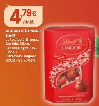 Intermarché Chocolate Lindor Lindt 200g promoção