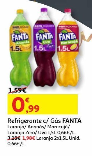 Refrigerante c/ gás fanta