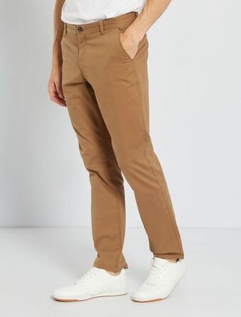 Kiabi Calças chino de corte direito l32 promoção