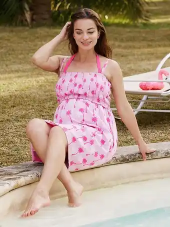Vestido de camisola padrão mum mini me - prénatal