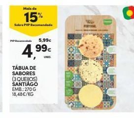 Continente Tábua de queijos promoção