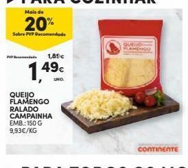 Continente Queijo ralado promoção