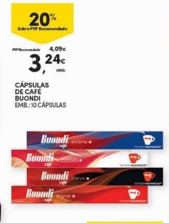 Continente Bom dia Capsulas de Cafe Buondi promoção