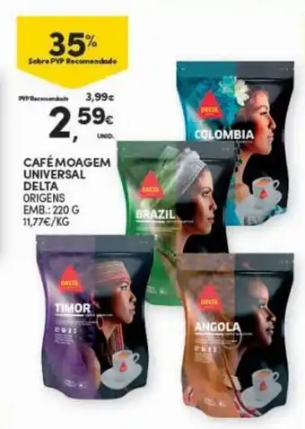 Continente Bom dia Cafe Moagem Universal Delta 220g promoção