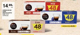 Continente Cápsulas de café dolce gusto promoção