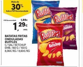 Continente Batata chips ruffles promoção