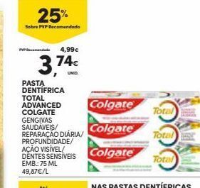 Continente Pasta de dentes colgate promoção