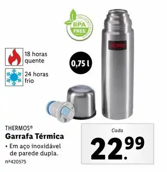 Lidl Garrafa térmica inox promoção