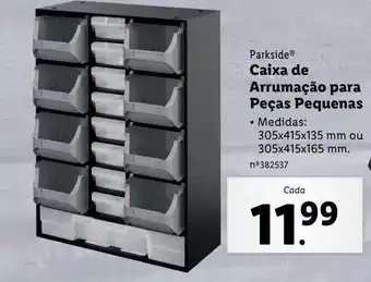Lidl Caixa com compartimentos parkside promoção