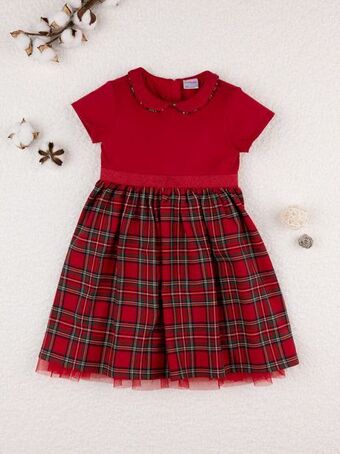 Vestido de bebé tartan - prénatal
