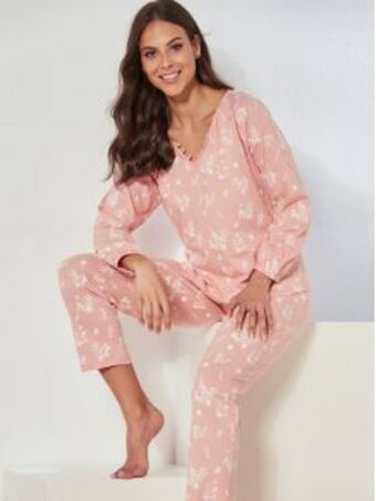 Pijama camisola manga comprida e calças