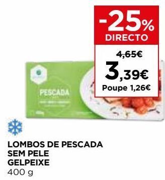 El Corte Inglés Peixe congelado gelpeixe promoção