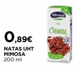 El Corte Inglés Creme de leite líquido mimosa promoção