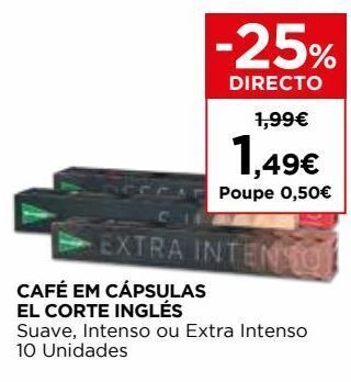 El Corte Inglés Cápsulas de café el corte inglés promoção