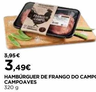 El Corte Inglés Hambúrguer de frango promoção