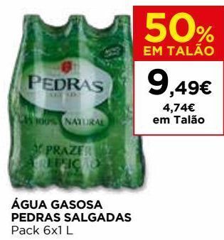El Corte Inglés Água com gás pedras salgadas promoção