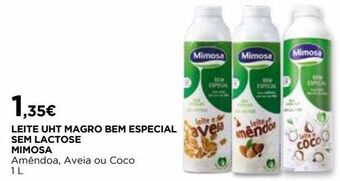 El Corte Inglés Leite sem lactose mimosa promoção