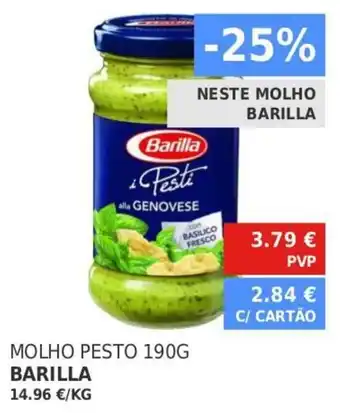 Molho Pesto 190g Barilla