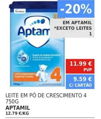Minipreço Leite em Pó de Crescimento 4 750g Aptamil promoção