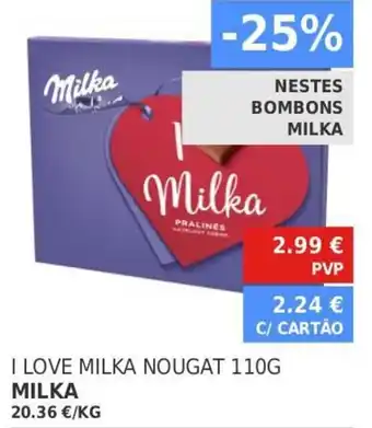 Minipreço I Love Milka Nougat 110g Milka promoção