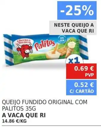 Minipreço Queijo Fundido Original CPM Palitos 35g A Vaca Que RI promoção