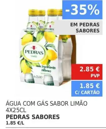 Minipreço Água com Gás de Limáo 4x25cl Pedras Sabores promoção