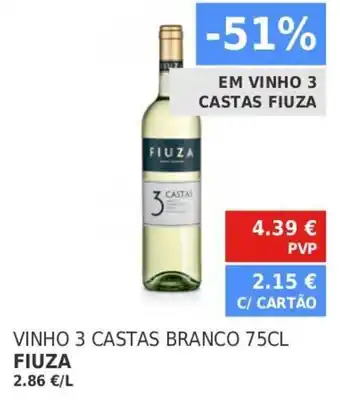 Minipreço Vinho 3 Castas Branco 75cl Fiuza promoção