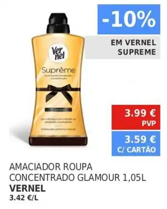 Minipreço Amaciador Roupa Concentrado Glamour 1,05L Vernel promoção