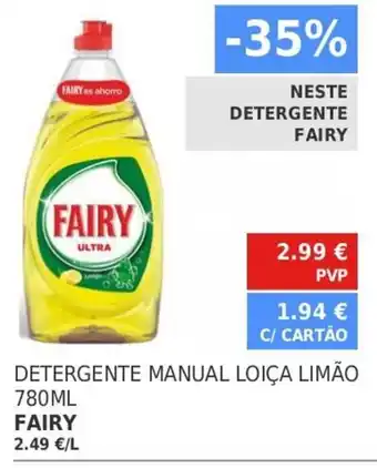 Minipreço Detergente Manual Loiçã Limão 780ml Fairy promoção