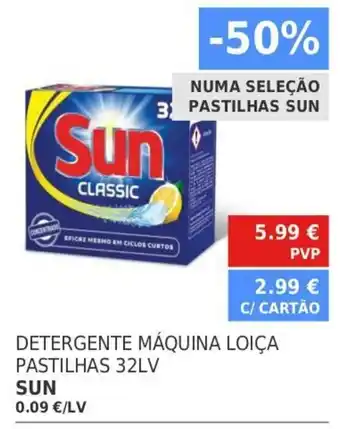 Minipreço Detergente Máquina Loiça Pastilhas 32LV Sun promoção