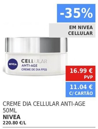 Minipreço Creme Dia Cellular Anti-Age 50ml Nivea promoção