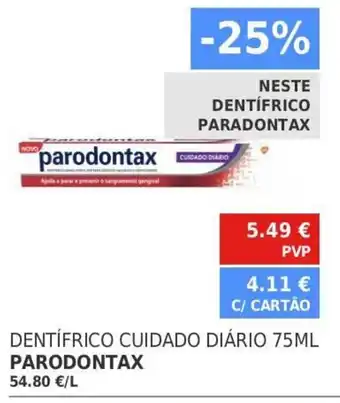 Minipreço Dentífrico Cuidado Diário 75ml Parodontax promoção