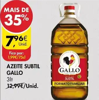 Pingo Doce Aziete Subtil Gallo 3lt promoção
