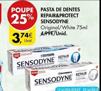 Pingo Doce Pasta de Repair&Protect Sensodyne 75ml promoção