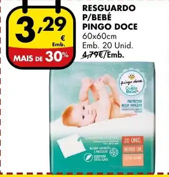 Pingo Doce Resguardo P/Bebé Pingo Doce 60x60cm 20 Unid promoção