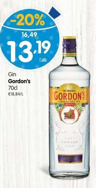 Minipreço Gin gordon's promoção