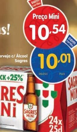Minipreço Cerveja sagres mini promoção