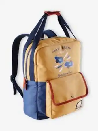 Mochila colorblock com skate, para menino - bege medio liso...
